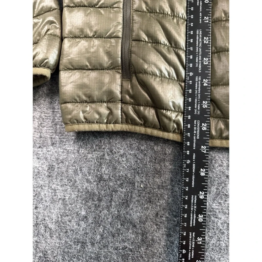 J.Crew Mens S Primaloft Puffer Jacket Olive Green Quilted Ripstop Liner Coat